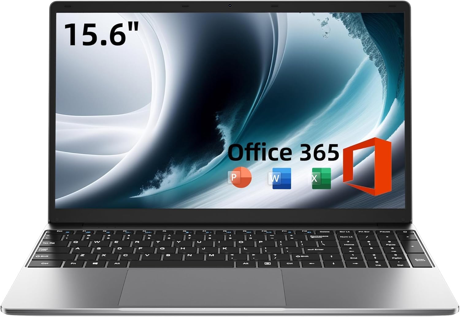 Jumper Laptop 15.6 Inch HD Display, Office 365, 4GB RAM 128GB Storage Expandable 1TB, 4 Cores Celeron, Windows 11 Laptops Computer, Wi-Fi 5, BT4.2, Type-C, Numpad, for Students and Business.