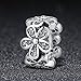 BAMOER 925 Sterling Silver Various Dazzling CZ Bead Charm For Women Snake Bracelet Charm (Daisy)