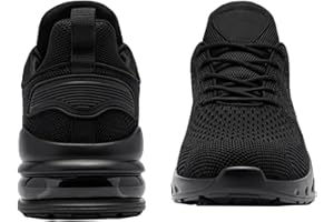 Men's Non-Slip Waterproof Work Shoes Breathable Anti-Slip Safety Sneakers Lightweight Cushioned Walking Shoes Black Durable C