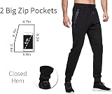 HCSS Mens Joggers Tracksuit Bottoms Black L Cotton Zip Pockets Elastic Waist view 2
