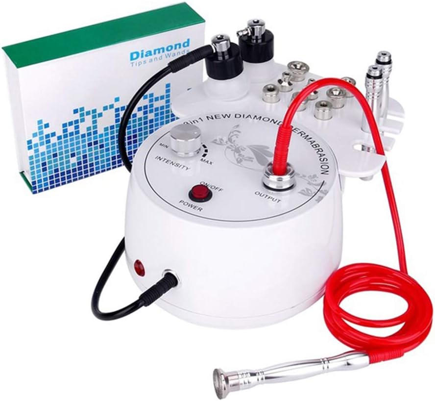 3 in 1 Diamond Microdermabrasion Machine, Professional Diamond Dermabrasion Machine Facial Care Salon Equipment for Personal Home Use, with Tips and Wand