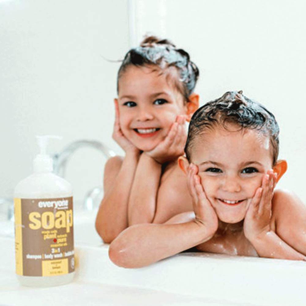 Everyone 3-in-1 Soap: Shampoo, Body Wash, & Bubble Bath, Coconut and Lemon, 32 Ounce, 2 Count : Beauty