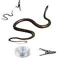 Generic Fake Snake, Snake Prank with String and Clip, Realistic Rubber Snake, Realistic Snake Prank for Playing Jokes Prank Stuff for Halloween Party Favor
