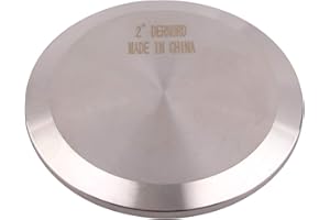 DERNORD Sanitary End Cap fits Tri-Clamp Ferrule Flange Stainless Steel 304 Fitting Clamp (2" (51mm) Tube OD)