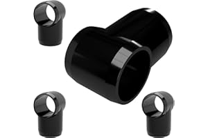 FORMUFIT F114STE-BK-4 Slip Tee PVC Fitting, Furniture Grade, 1-1/4" Size, Black (Pack of 4)