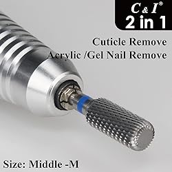 C & I Nail Drill 2 in 1 Round Corner Cylinder