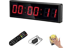 BTBSIGN 2.3inch Digital Countdown Wall Clock Large Stopwatch with Remote and Switch Button for Obstacle Racing