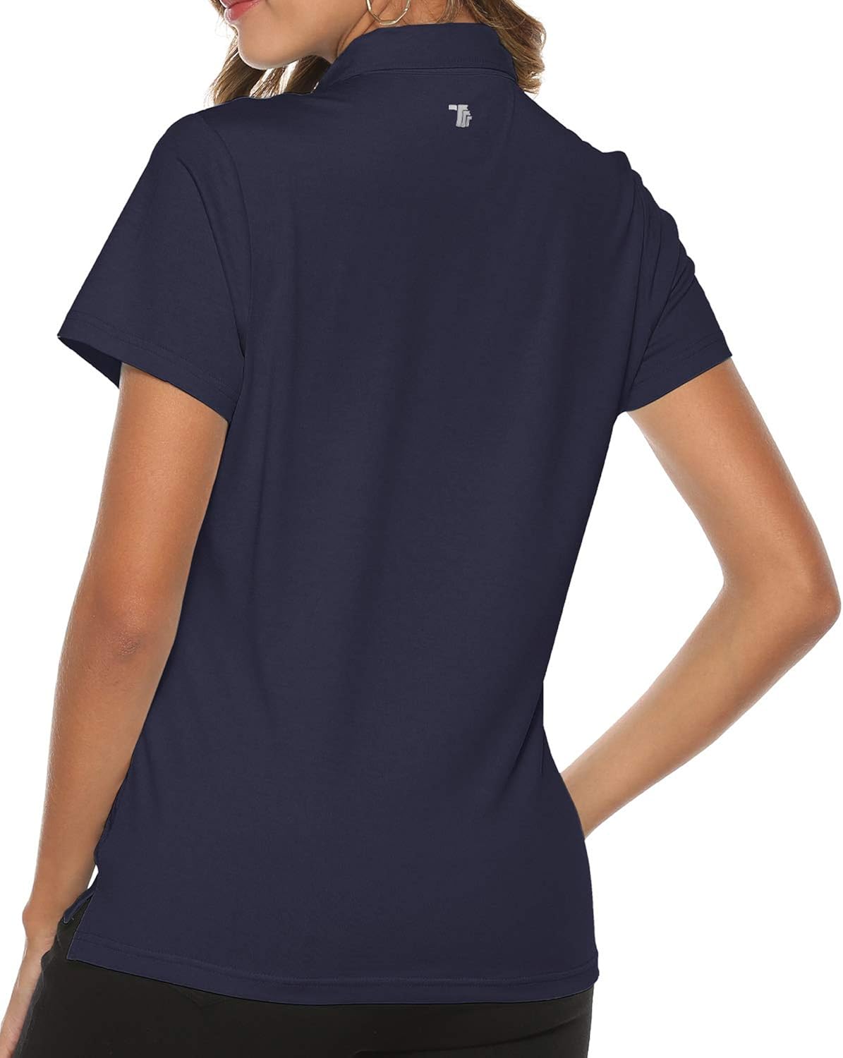 TBMPOY Women's Golf Polo T Shirts Lightweight Moisture Wicking Short Sleeve Shirt Quick Dry 4-Button: Clothing