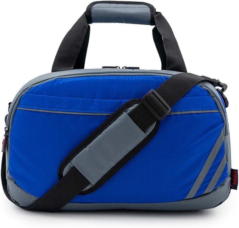 Vashka Duffle Travel Bag | Holdall Carry-on Shoulder Luggage 40X20X25cm | Enjoy Your Travel | Blue