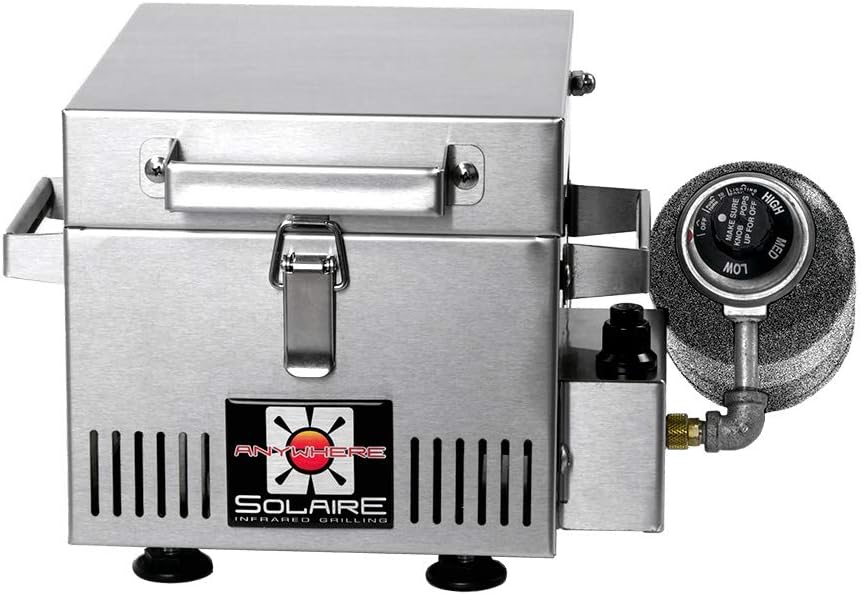 review Solaire SOL-IR8A Anywhere Mini Personal Infrared Propane Gas Grill, Stainless Steel