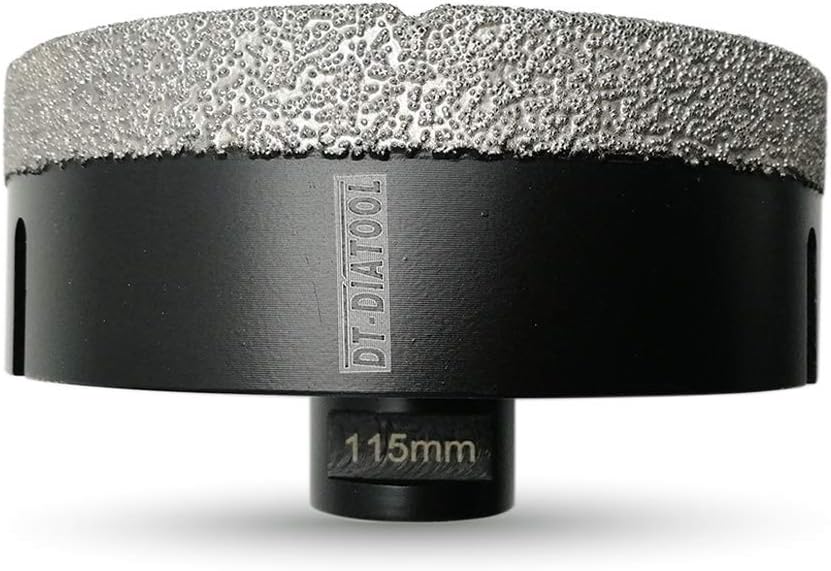 DT-DIATOOL Diamond Drill Bit 115mm Hole Saw for Dry Drilling Tile Porcelain Marble Ceramic Granite, Black - Image 4