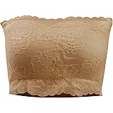 JPGO Padded Bandeau Tube Top Bra Strapless Brarette Soft Bra for Women Size S-XXXL