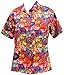La Leela Hawaiian Shirt Blouses Button Down Relaxed Fit Women Short Sleeves Camp Multi
