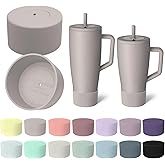 Kaitiaki 2Pcs Silicone Boot Compatible with Brumate Era 40 oz 30 oz Tumbler, Anti-Slip Bottom Sleeve Cover Bumper, Protective Water Bottles Accessories, BPA-Free (Mocha)