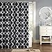 Merritt Design Pattern Modern Fabric Shower Curtain, Simple Geometric Casual Shower Curtains for Bathroom, 72 X 72, Black