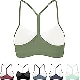 Sports Bra for Women Low Impact Racerback Workout Bras Sexy Thin Straps Yoga Sport Bras with Removable Pads