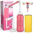 Wolfbeam 2IN1 Portable Hand-held Vulva and Anus Cleaner and Personal Health Vaginal Washing Container, Enema Cleanser& Vaginal Douche (Pink 2IN1 450ML)