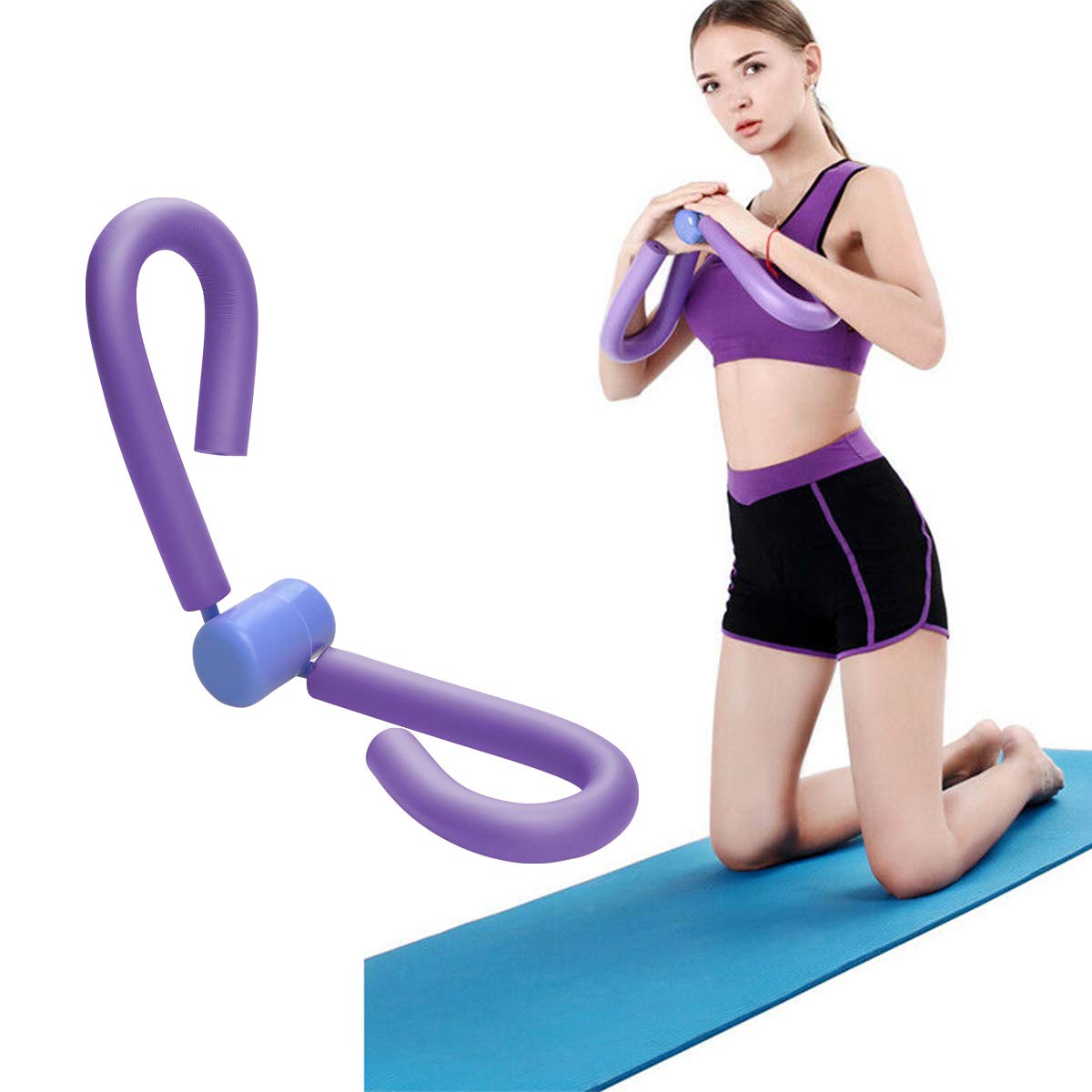 COVVY Thigh Muscle Master Thigh Workout Exerciser Thigh Toner Thigh Trimmer Butt/Leg/Arm/Chest Toner, Bodybuilding Fitness Weight Loss Slimming Home Gym Trainer Equipment (Purple)