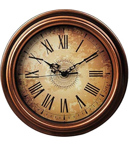 Amazon.com: Vaupan Vintage Wall Clocks 12 Inch Non-Ticking Silent