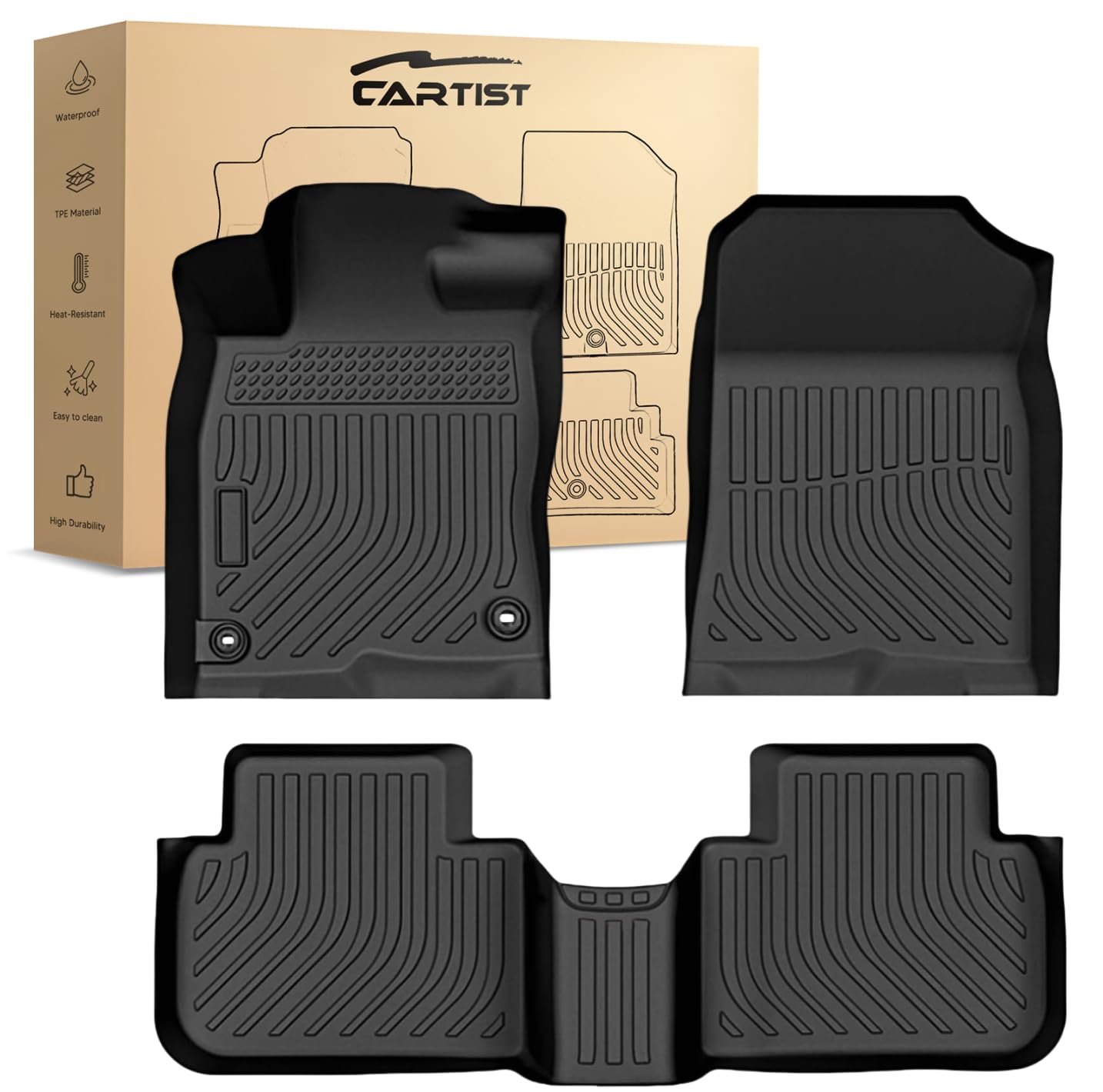 Civic Floor Mats - Floor Liner for Honda Civic 2022-2025 2026 Sedan Hatchback Si (Include Sport,Not for Hybrid) & Acura Integra 2023-2025 Accessories(Fit 2nd Row Has or No USB Port) Image Civic Floor Mats - Floor Liner for Honda Civic 2022-2025 2026 Sedan Hatchback Si (Include Sport,Not for Hybrid) & Acura Integra 2023-2025 Accessories(Fit 2nd Row Has or No USB Port) Image