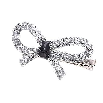 Amazon Com New Bow Tie Rhinestone Hair Clips Headwear Girls