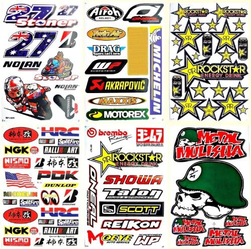 Motorcycles Supercross Dirt Bike Motocross ATV Lot 6 vinyl decals stickers D6016