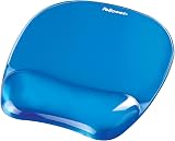 Fellowes Crystals Gel Mouse Mat Wrist Support Blue Non Slip Base