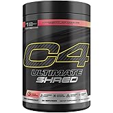 Cellucor C4 Ultimate Shred Pre Workout Powder, Fat Burner for Men & Women, Weight Loss Supplement with Ginger Root Extract, Strawberry Watermelon, 20 Servings, 12.3 Ounce (Pack of 1)