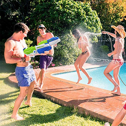 DEKIRU 2 Pack Super Water Guns High Capacity Water Soaker Blaster Squirt Gun, Shoots Up to 35 Feet Game Party Favor Toy for Kids and Adults Swimming Pools Outdoor Beach Water Fighting Toys