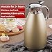 Thermal Carafes Stainless Steel Coffee Carafe 64 Ounce Thermos Large Travel Bottle Vacuum Insulated-Gold