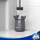 MR.SIGA Toilet Bowl Brush and Holder Premium Solid Handle Gray 1 Pack view 2