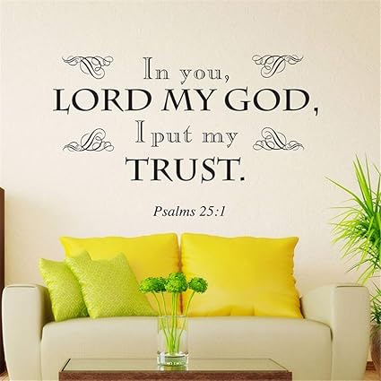 Adesivo Murale Wall Stickers Frase Citazione Adesivi Murali Decorazione In Te Signore Mio Dio Ho Riposto La Mia Fiducia Bibbia Scrittura Di Versetti Citazione Religiosa Cristiana Amazon It Fai Da Te