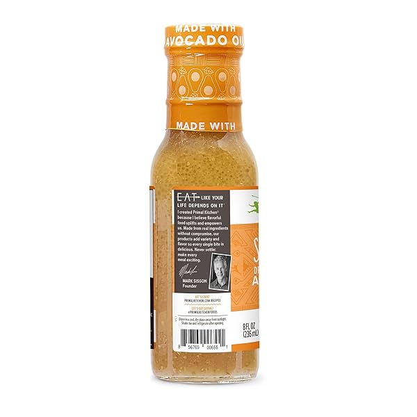 PRIMAL KITCHEN SESAME GINGER VINAIGRETTE & MARINADE SALAD DRESSING MADE WITH AVOCADO OIL, PALEO FRIENDLY & KETO CERTIFIED, 8 FLUID OUNCES
