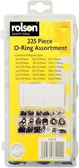 Rolson 61224 225 Piece O-Ring Assortment Set - Rubber Seals in Case view 2