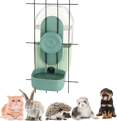 LANYOTA 1L Hanging Automatic Water Bowl for Small Pets 35oz Cage Feeder