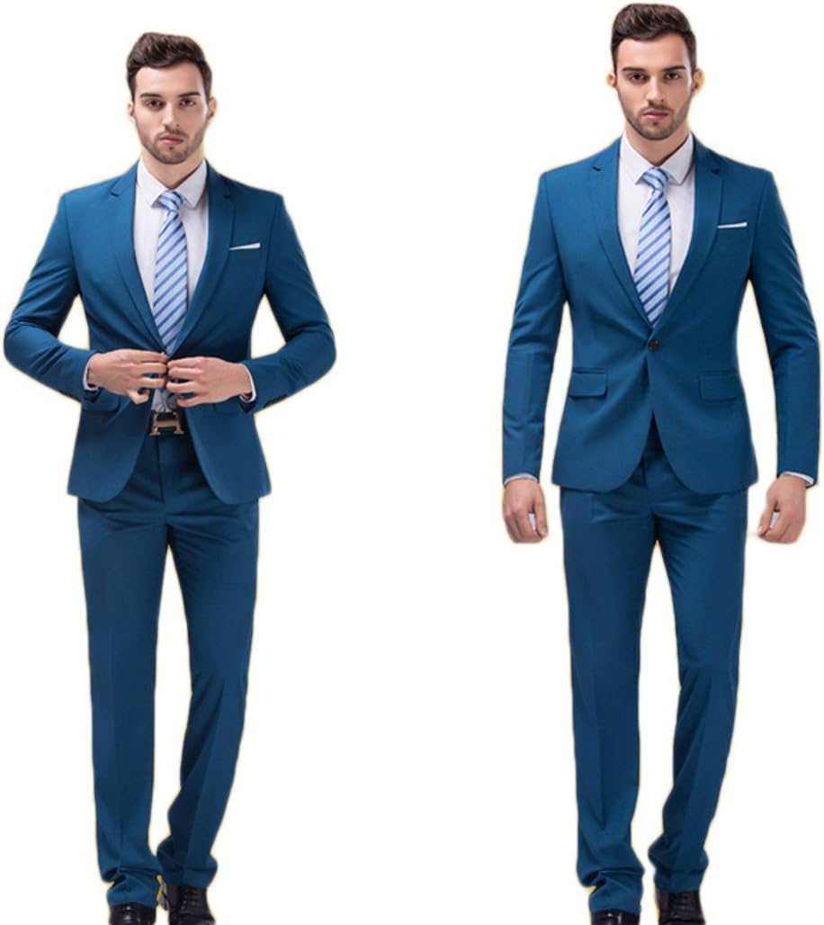 Love Dress Wedding Suits for Groom Tuxedos for Men Jacket Pant Dark Blue 5XL