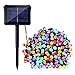 Icicle Dual Power String Lights Outdoor, 72 Ft 8 Modes 200 LED Waterproof Battery & Solar String Lights for Indoor/Outdoor, Garden, Patio, Fence and Holiday Decorations(Multi Color)