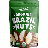 Food to Live Organic Dry Roasted Brazil Nuts, 1 Pound Non-GMO, Whole, Unsalted, Oven Roasted, No Oil Added, Vegan, Kosher. Good Source of Protein, Selenium and Fatty Acids. Crunchy Keto-Friendly
