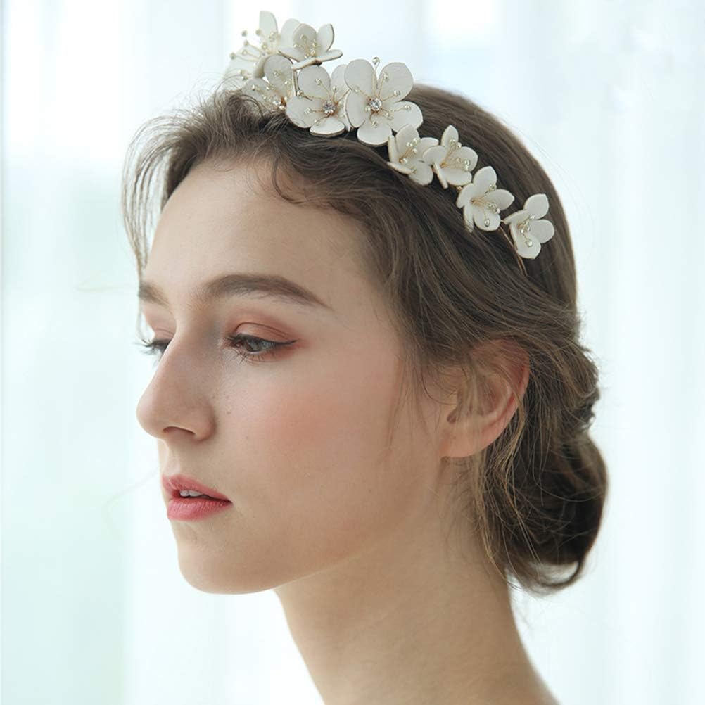 Amazon Co Jp Frcolor 花冠 ティアラ フラワー ヘッドドレス 花かんむり 花嫁ヘアアクセ ウェディング ブライダル ヘア花輪 写真撮影 髪飾り ホーム キッチン