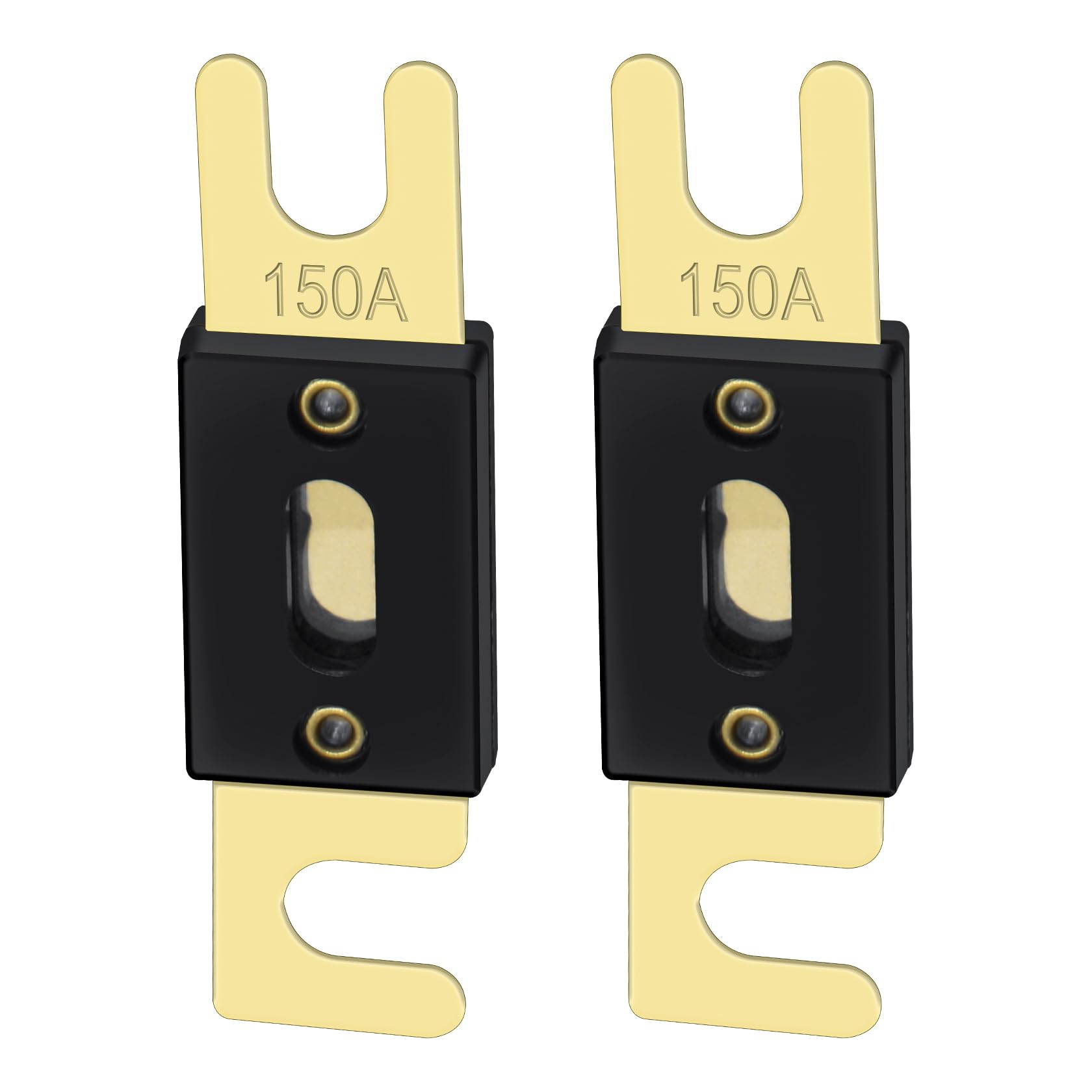 Heschen ANL Fuse ANL-150 150 Amp for Car Vehicles Audio System Sheet Gold Tone & Black 2 Pack