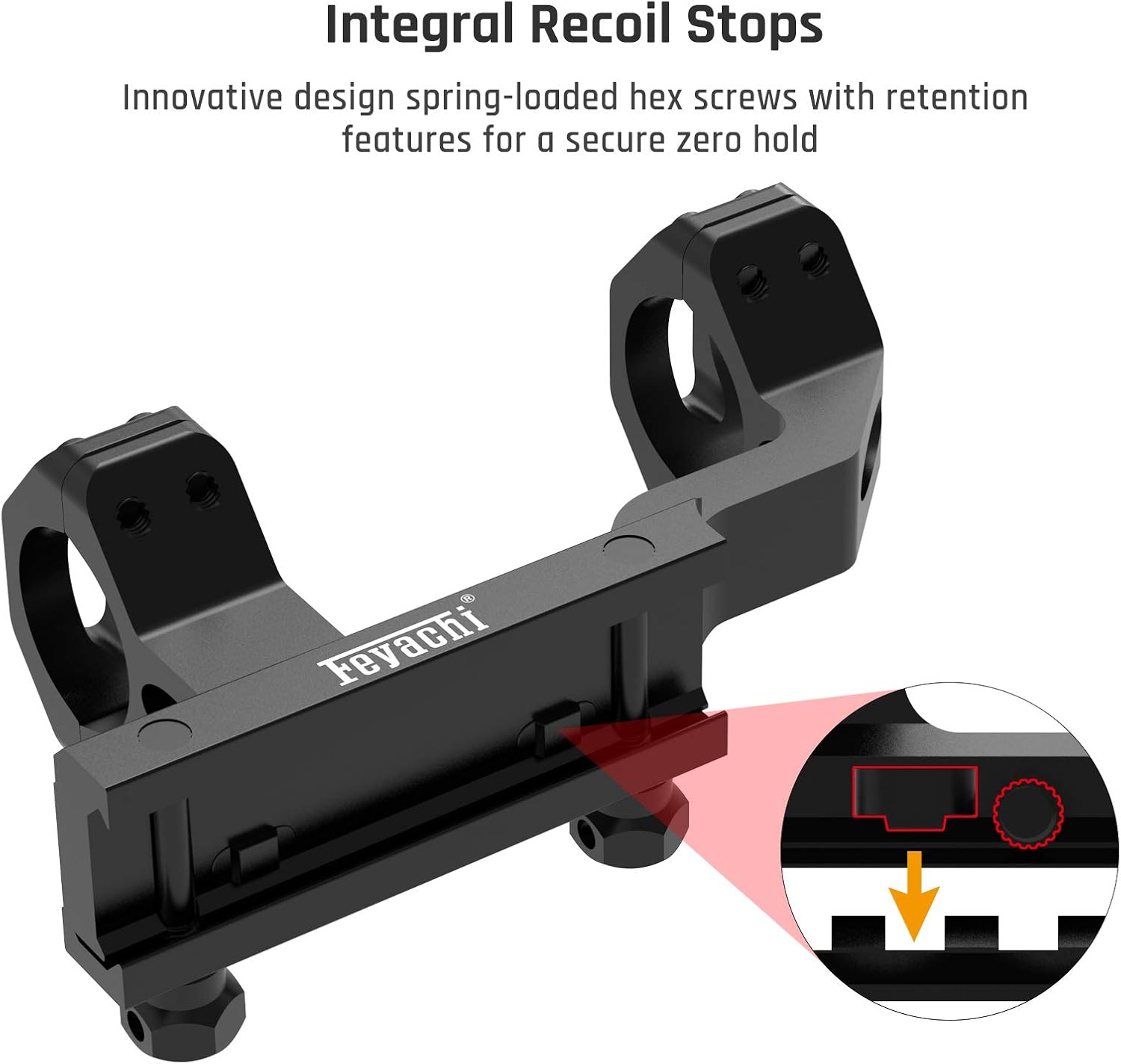 Feyachi SRM12 Scope Mount Offset Cantilever Dual Ring 1 Inch Diameter Riflescope Picatinny Mount : Sports & Outdoors