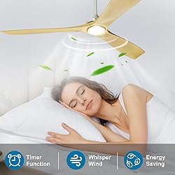 Depuley 60" Ceiling Fans with LED Lights and