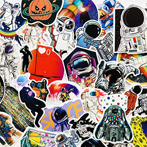 50pcs Spaceman Stickers Outer Space Waterproof Laptop Astronaut Stickers Car Bicycle Suitcase Computer Water Bottle Mobile Phone Stickers Water Resistant Decals (Astronaut) - Thumbnail 7