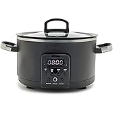 GreenPan 6-in-1 4QT Electric Ceramic Slow Cooker with Glass Lid, Multifunction Presets, Hard Anodized PFAS-Free Removeable No