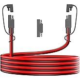 BBHEJJ 12AWG SAE Extension Cable, 10FT SAE Connector Extension Cable Quick Disconnect Wire Harness with Polarity Reverse Adap