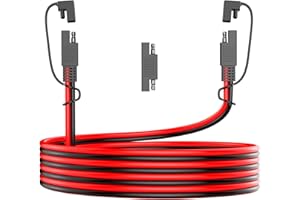 BBHEJJ 12AWG SAE Extension Cable, 10FT SAE Connector Extension Cable Quick Disconnect Wire Harness with Polarity Reverse Adap