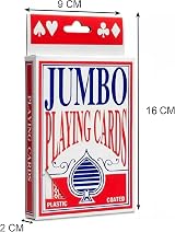2 UR DOOR Jumbo Playing Cards Deck - Plastic Coated Giant Cards 12x8.5x0.1 cm view 2