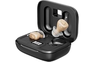 LAMYOO Digital Rechargeable Invisible Hearing Aids for Seniors | Crystal Clear Sound | Intelligent Noise Reduction | Ergonomic Comfort Fit | One-Button Control | Up to 100H Battery Life
