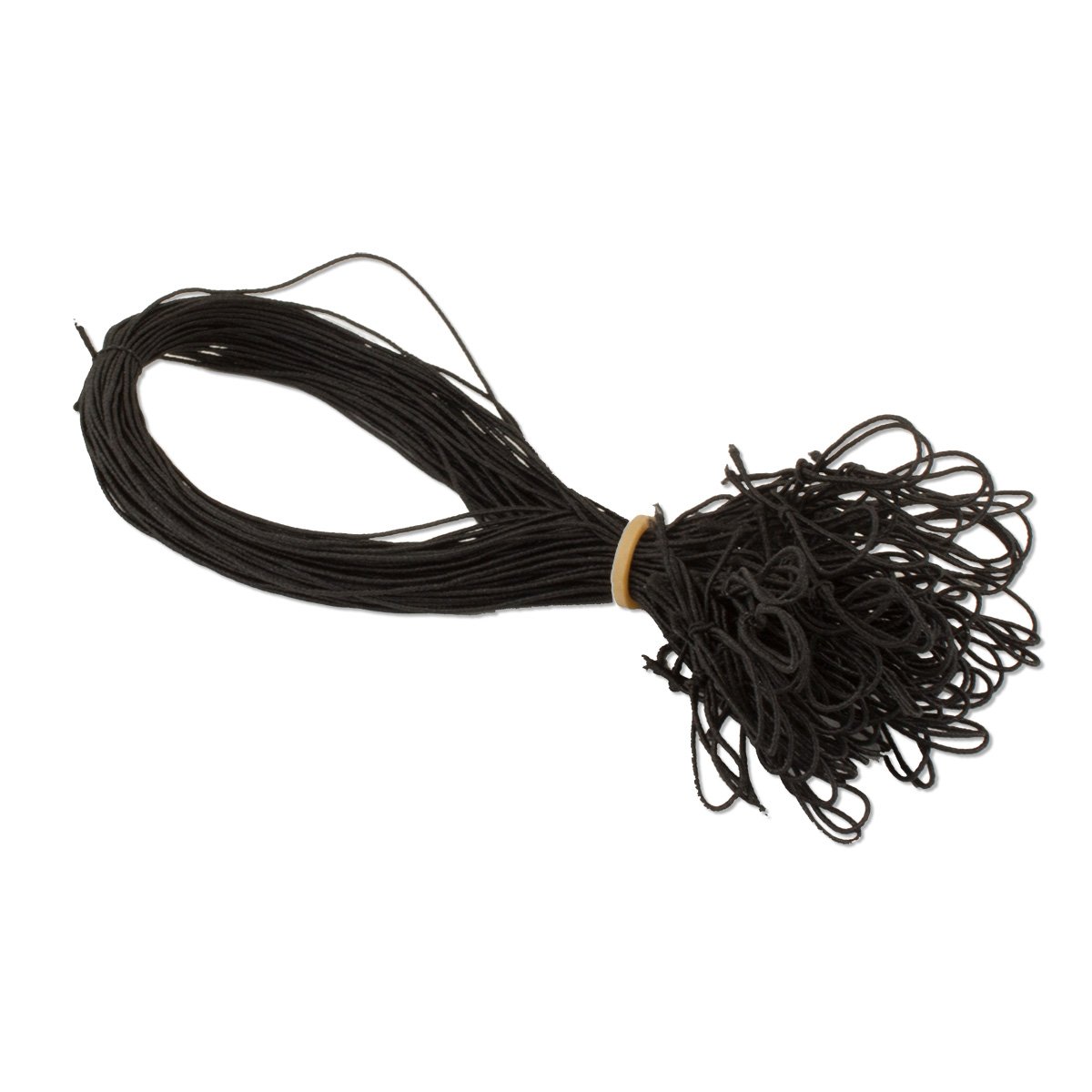 Pack of 100 Jewellery Elastic Band Black for Invitation Cards with Insert Sheet – for Folding Cards A6 B6 DIN Long Square A5 with Beautiful Loop