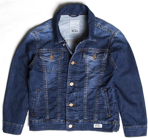 jean jacket with fabric sleeves